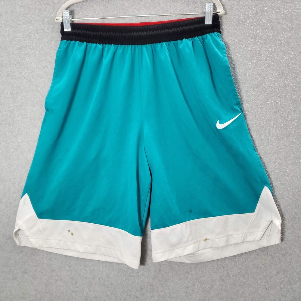 Nike Men Activewear Shorts Large Blue Icon Dynamic Basketball Logo Swoosh READ